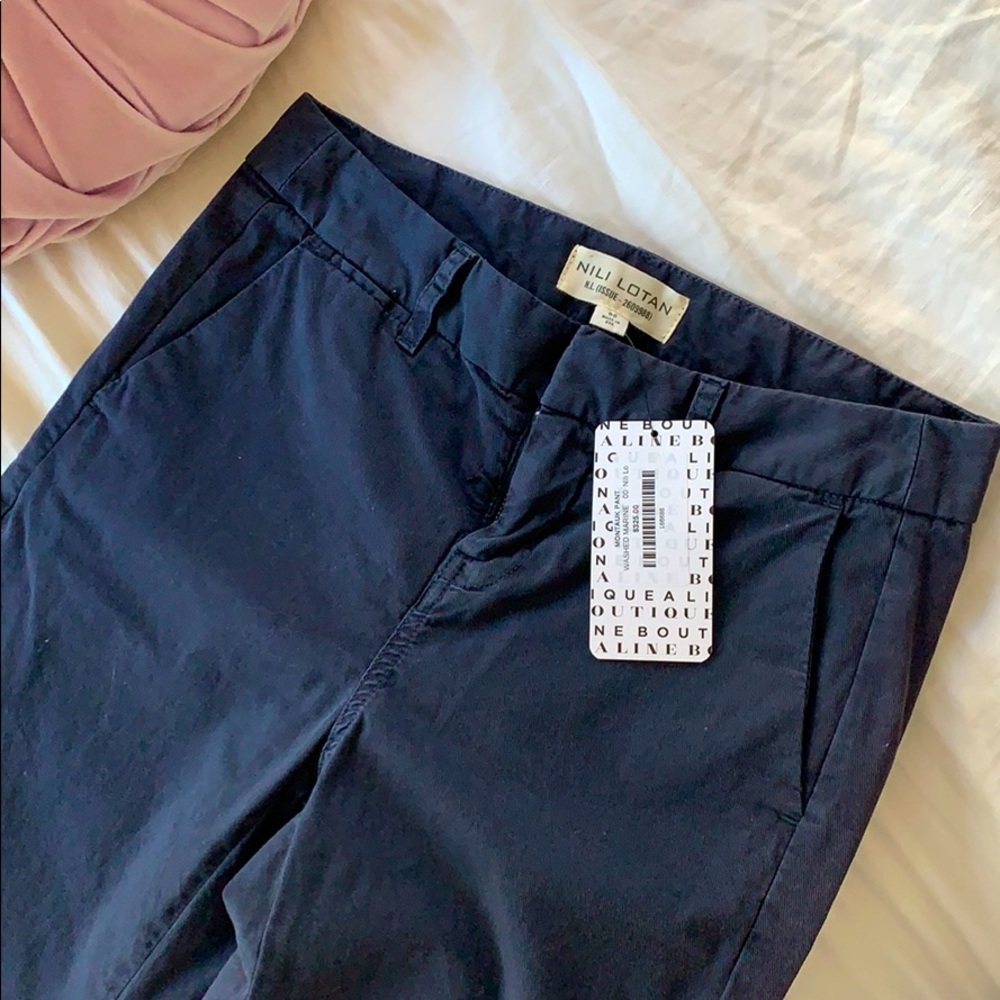 Nili Lotan Montauk Pant in Washed Marine 🐬